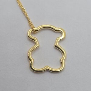 Tous Gold Bear Pendant Necklace